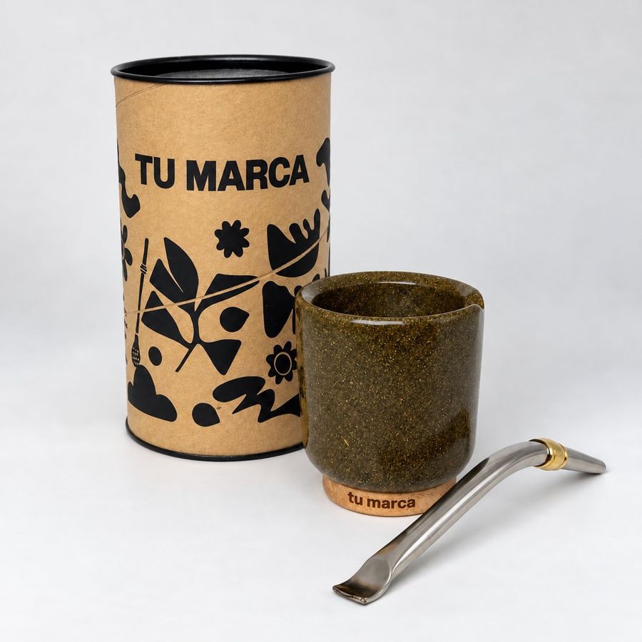 Changüí Original mate with bombilla and kraft tube